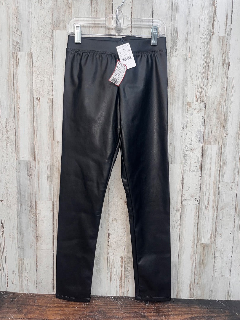 BLACK CREWCUTS NEW FAUX LEATHER SKINNIES, GIRL 10
