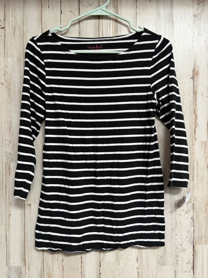 BLACK ISABEL MATERNITY STRIPED TOP, LADIES M