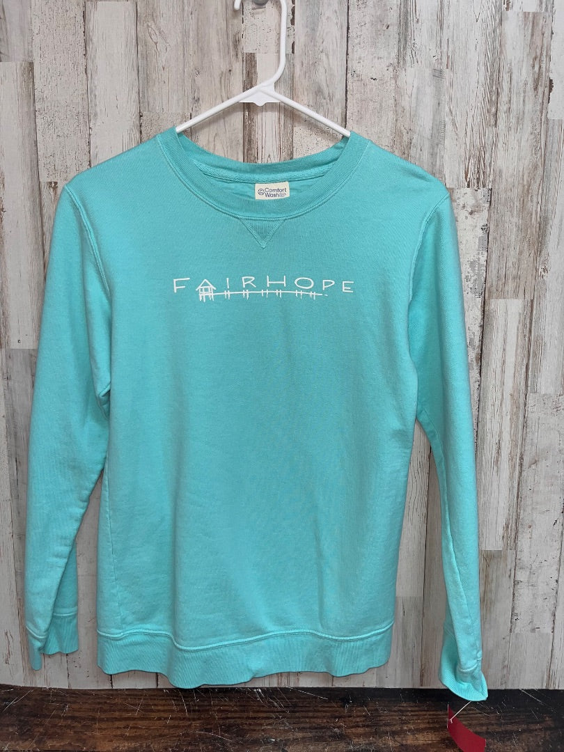 TEAL COMFORT WASH FAIRHOPE CREW NECK, GIRL 14