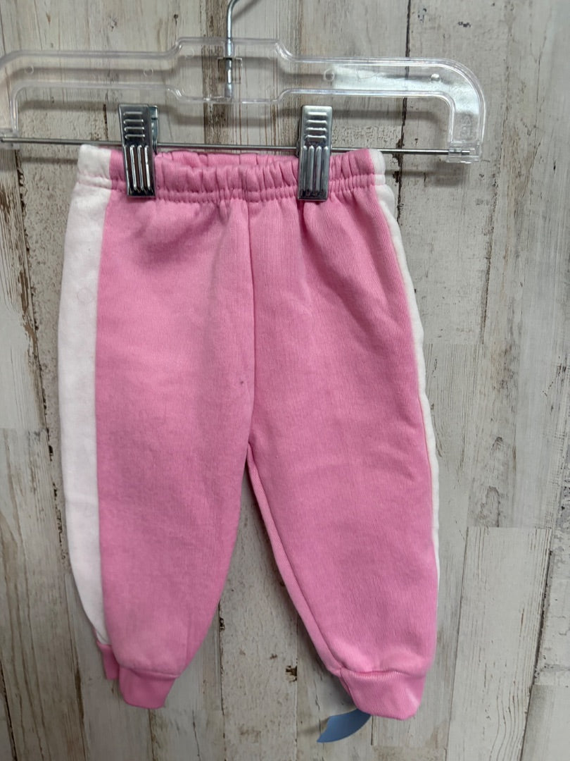 PINK/WHITE ANGEL FACE SWEATPANTS, GIRL 3-6M