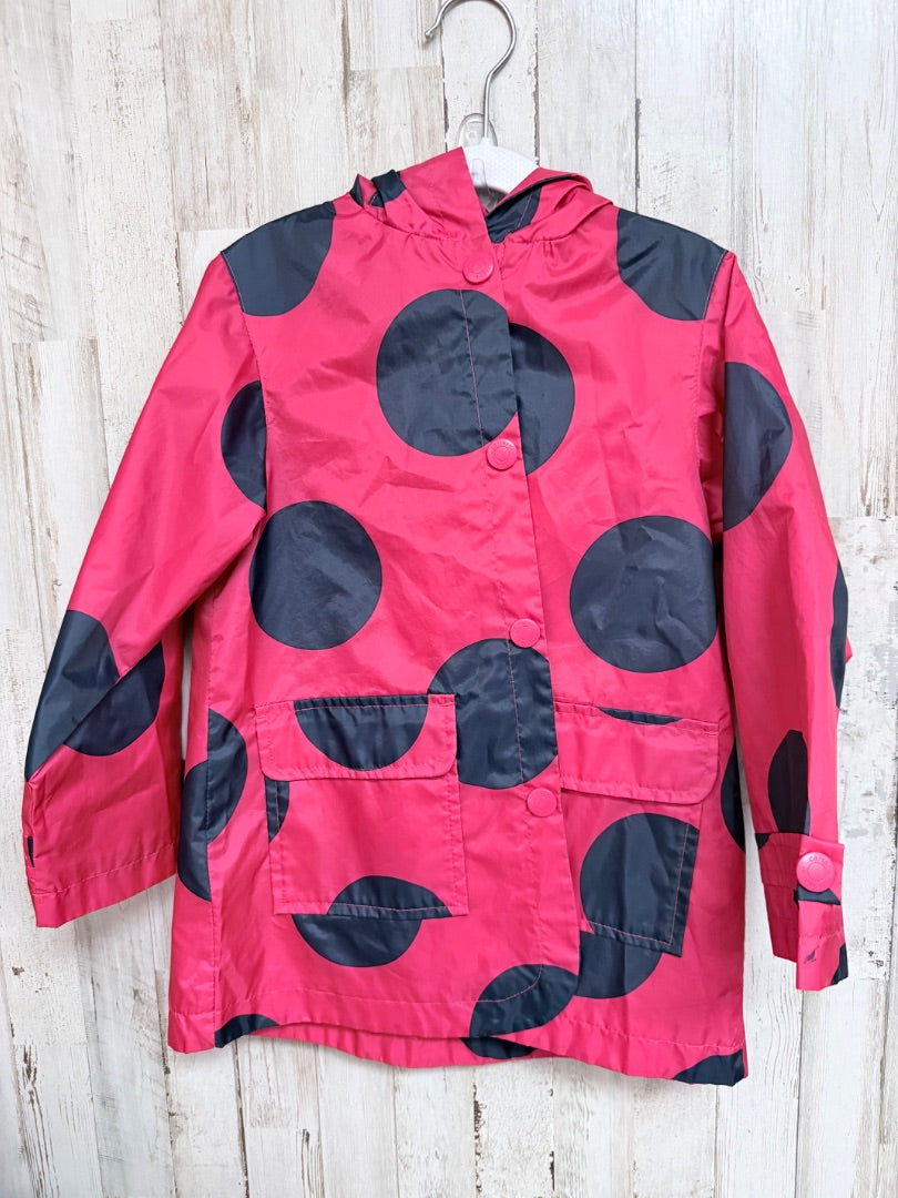 RED CARTERS POLKA DOT RAIN COAT, GIRLS 5/6