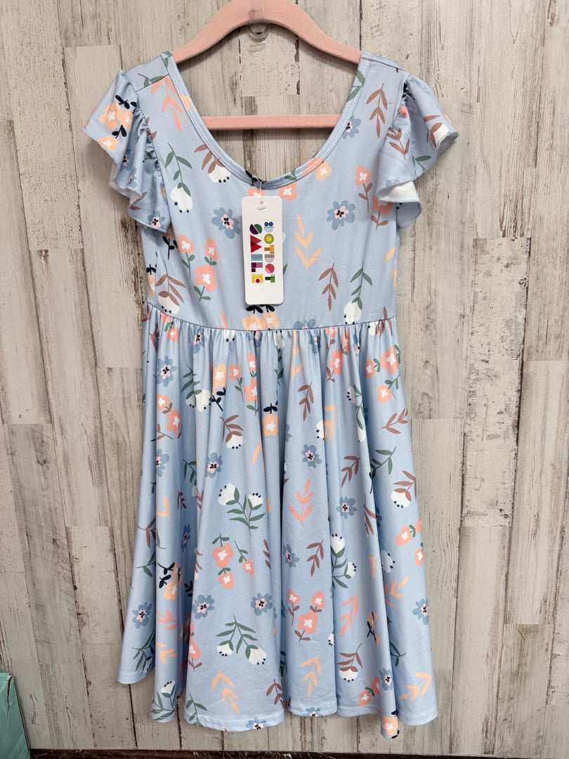 BLUE DOT DOT SMILE FLORAL SWING DRESS, GIRLS 5/6