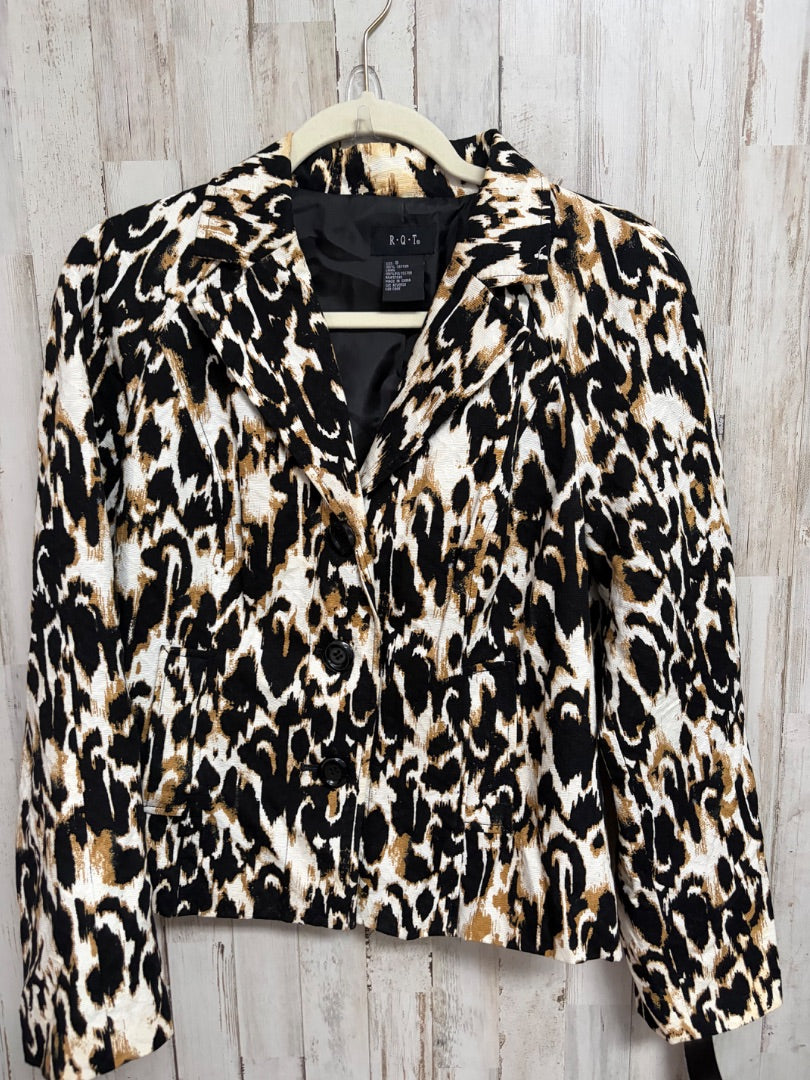 TAN RQT LEOPARD BLAZER, LADIES S