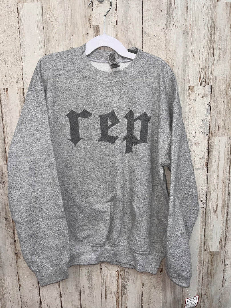 GREY GILDAN REP SWEATSHIRT, GIRLS 8
