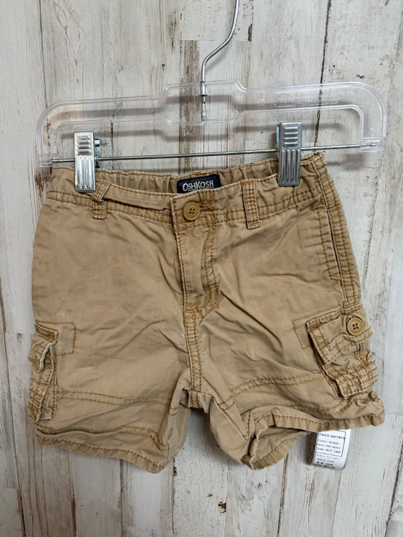 KHAKI OSH KOSH CARGO SHORTS, BOY 18M