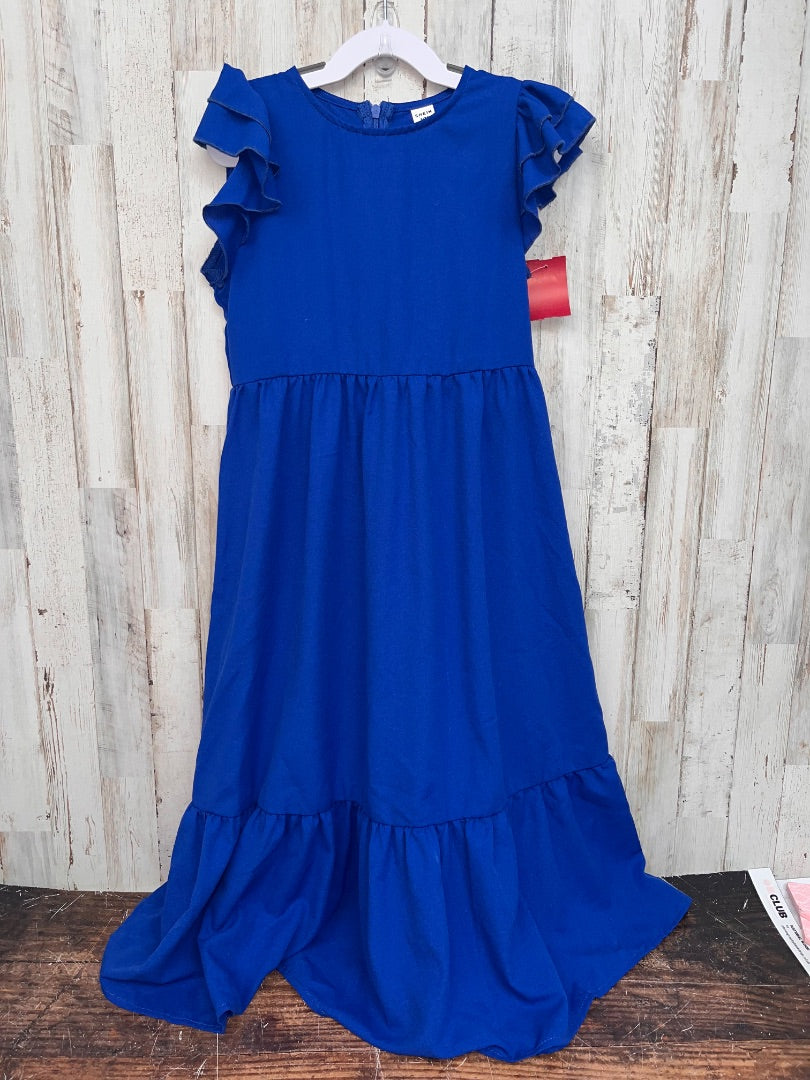 BLUE SHEIN RUFFLE TIER DRESS, GIRLS 9
