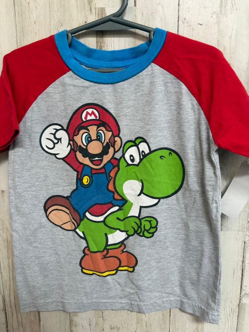 RED/GREY MARIO CHARACTER RAGLAN, BOY 4T