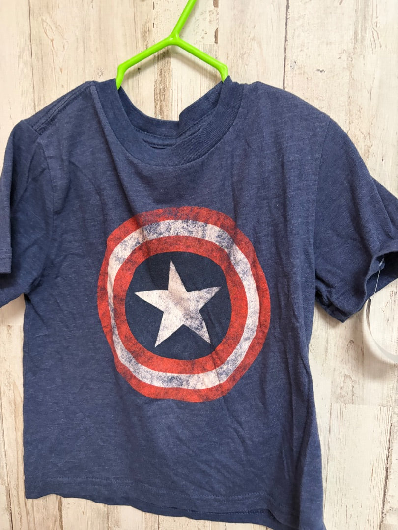 NAVY MARVEL CAPT AMERICA TEE, BOY 5T