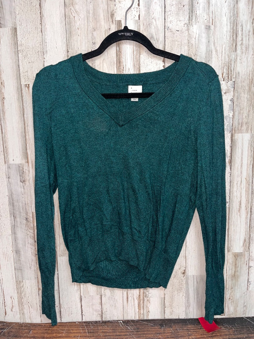 GREEN A NEW DAY V NECK KNIT SWEATER, LADIES S