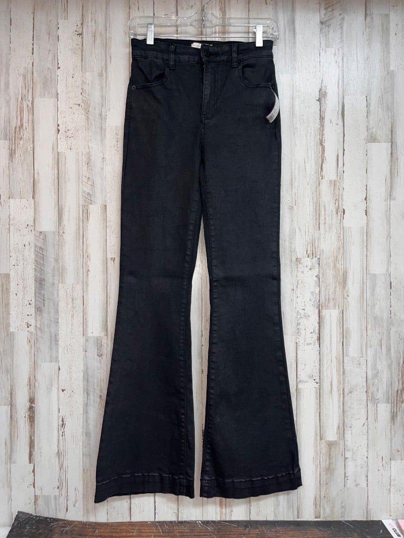 BLACK CHELSEA & VIOLET SZ 26 STRETCH FLARES, LADIES S