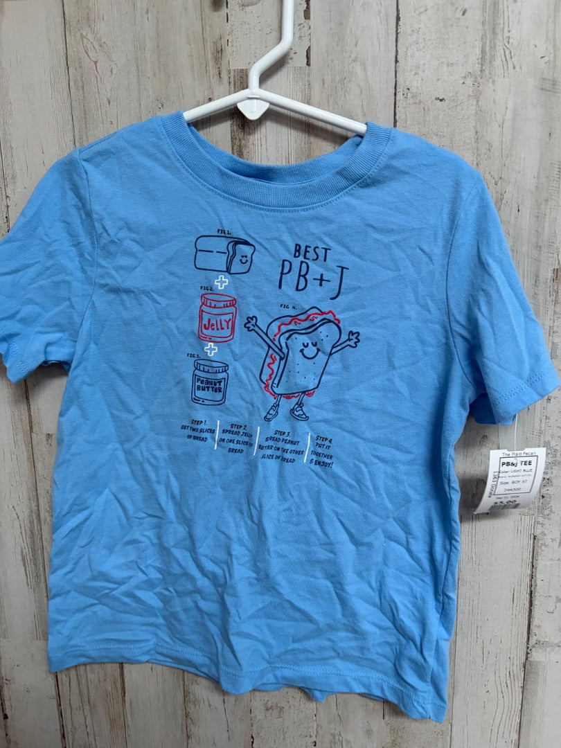 LIGHT BLUE WONDER NATION PB&J TEE, BOY 5T