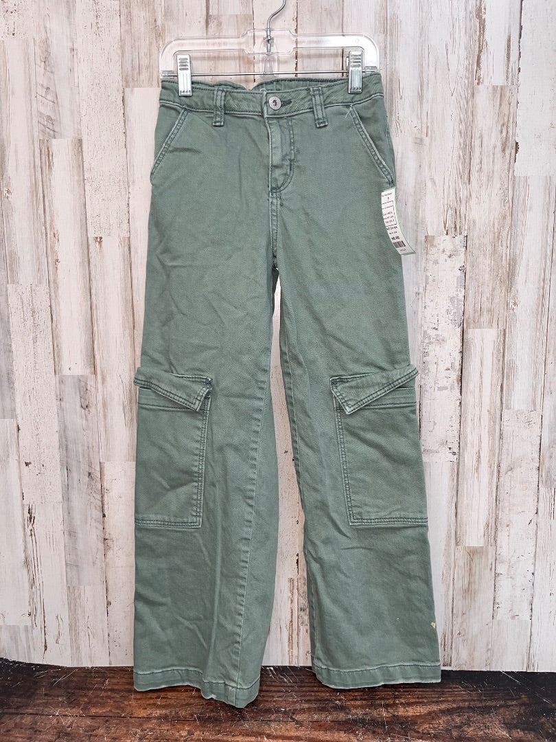 GREEN ART CLASS WIDE LEG CARGO PANTS, GIRL 8