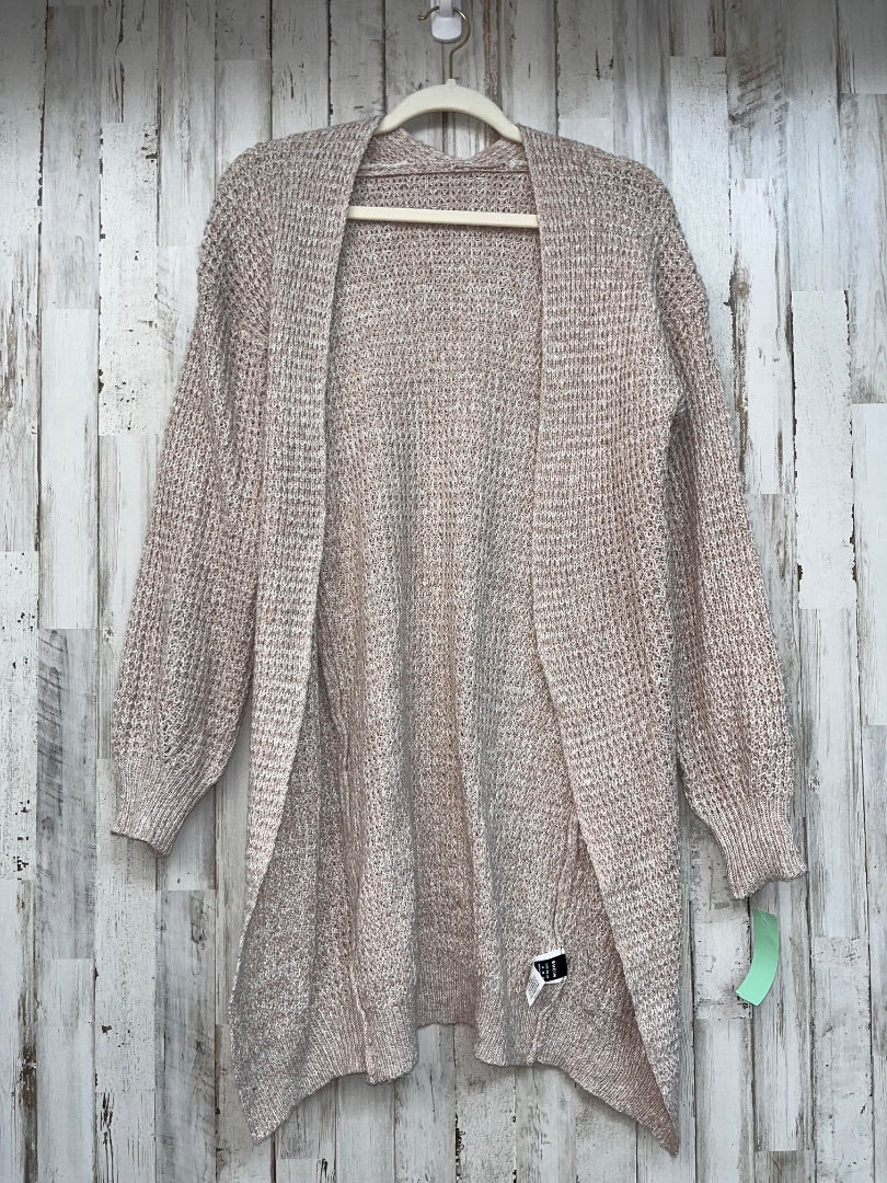 TAN SHEIN KNIT LONG SWEATER CARDIGAN, LADIES M
