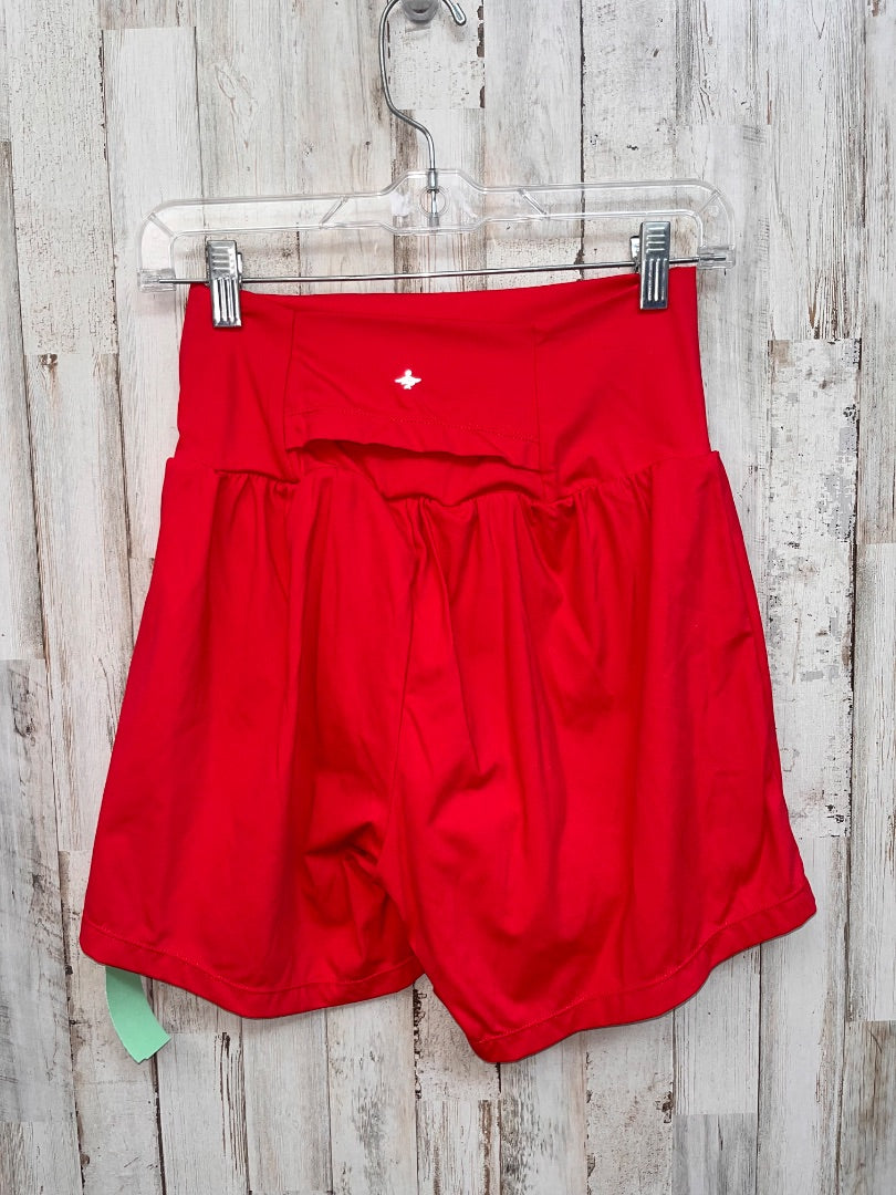RED HALARA DRY FIT FLUTTER SHORTS, LADIES M