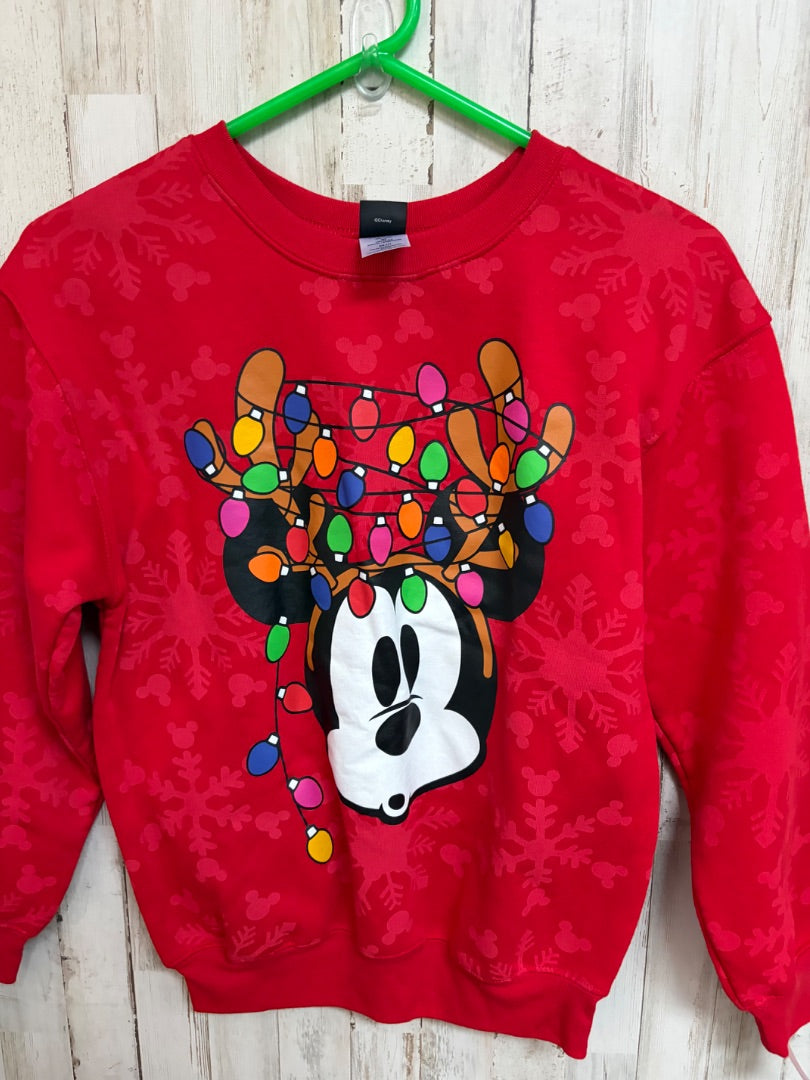 RED DISNEY MICKEY CHRISTMAS CREW NECK, LADIES XS