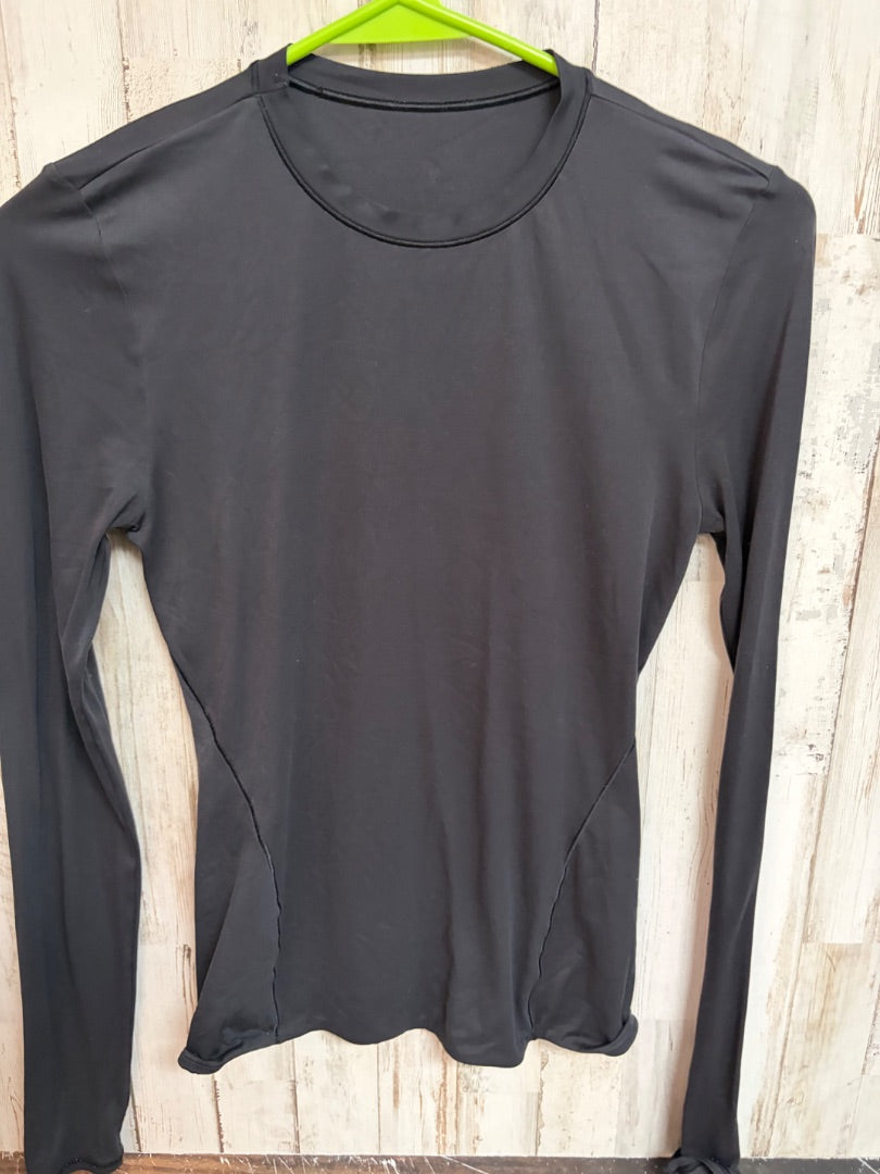 BLACK LULULEMON DRY FIT LONG SLEEVE, LADIES S