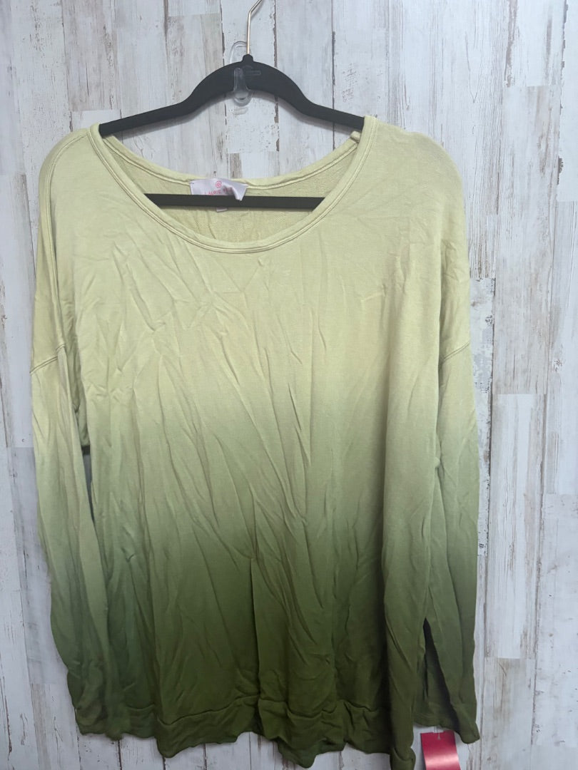 GREEN LAURIE FELT OMBRE TOP, LADIES L