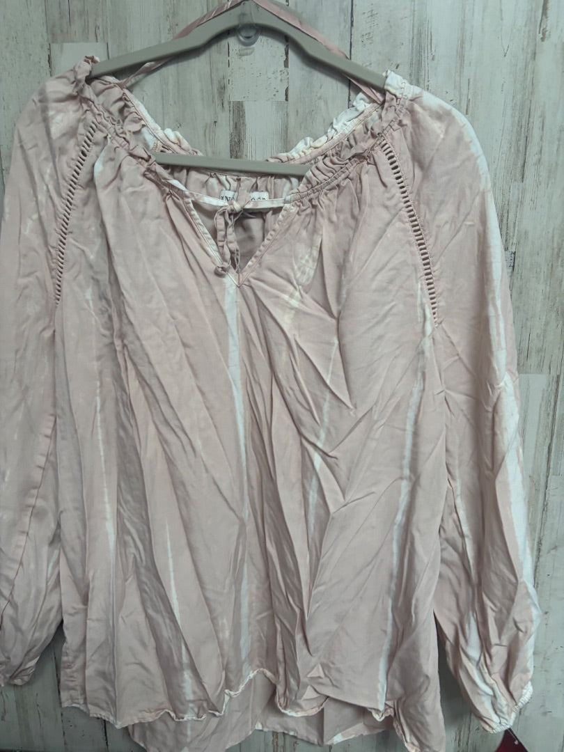 LT PINK KNOX ROSE DISTRESS TIE TOP, LADIES XL