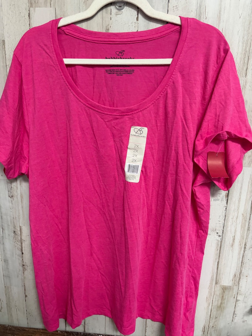 PINK BOBBIE BROOKS SOFT TEE, LADIES 2X