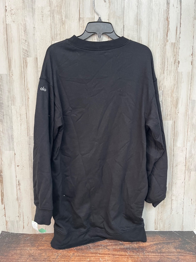 BLACK ALO SWEATSHIRT DRESS, LADIES XS