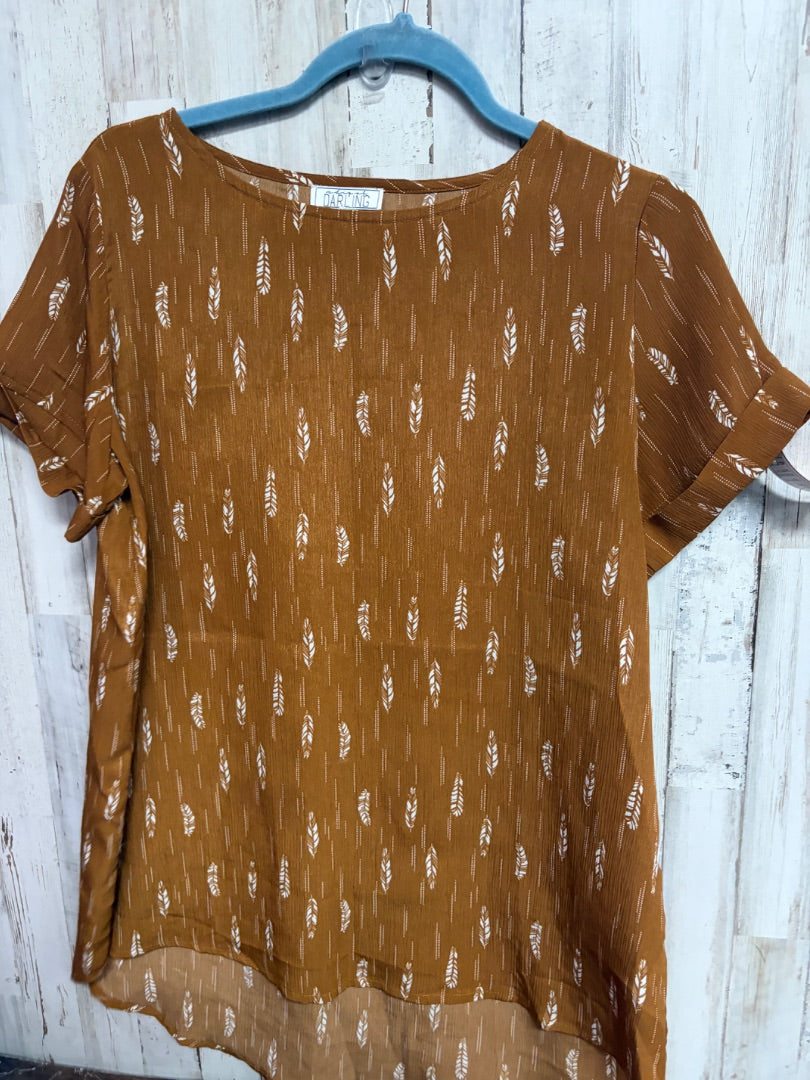 CARAMEL DARLING FEATHER TOP, LADIES L