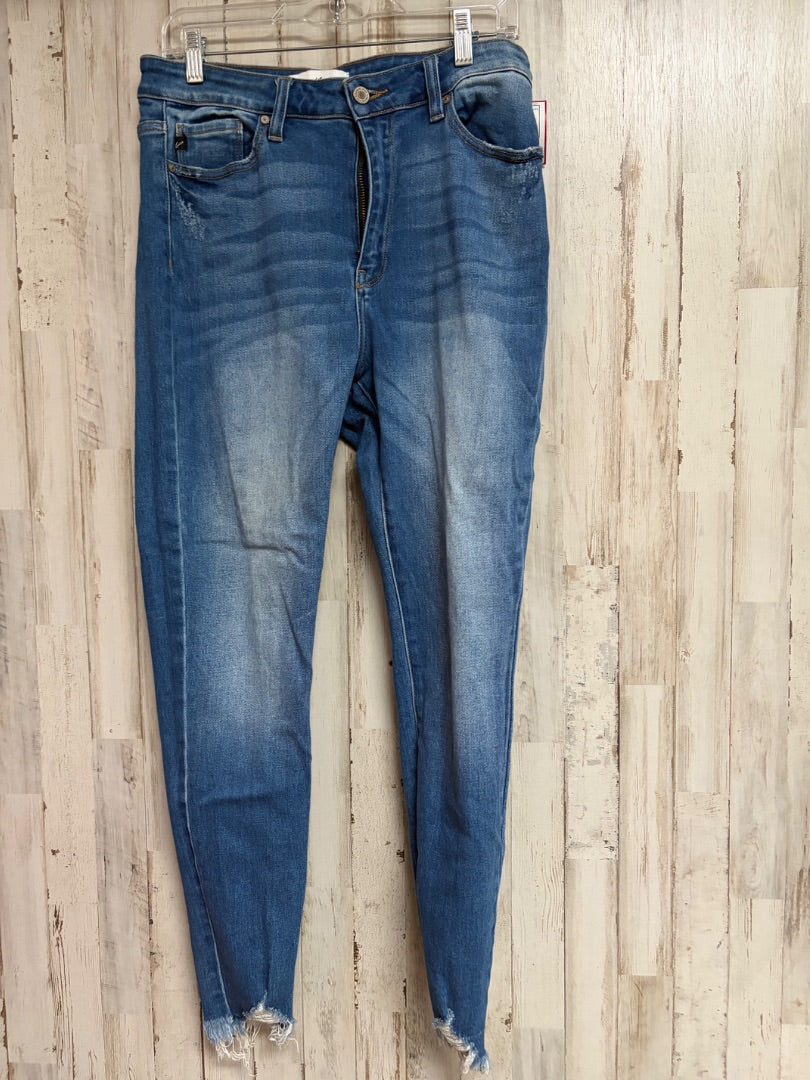 DENIM KANCAN SZ11/29 FRAY SKINNIES, LADIES L