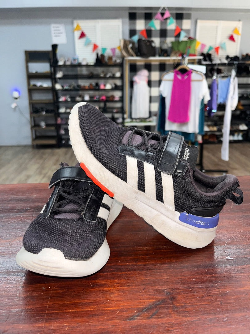 BLACK ADIDAS VELCRO CLOUD FOAM SNEAKERS, SHOES Y1