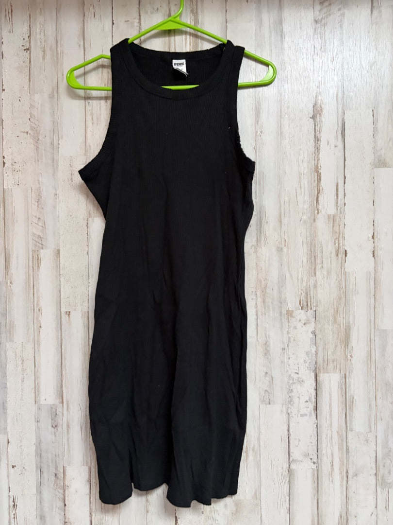 BLACK VICTORIAS SECRET RIBBED TANK DRESS, LADIES XL