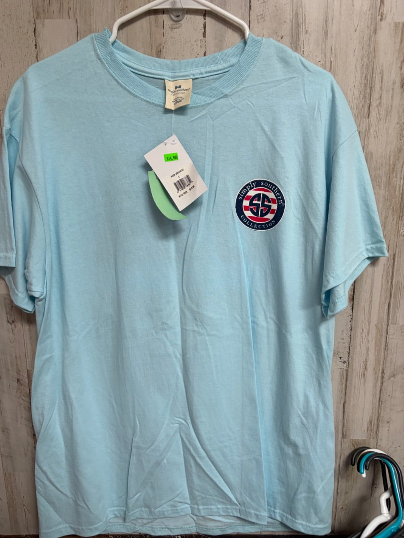 BLUE SIMPLY SOUTHERN NEW USA TEE, LADIES L