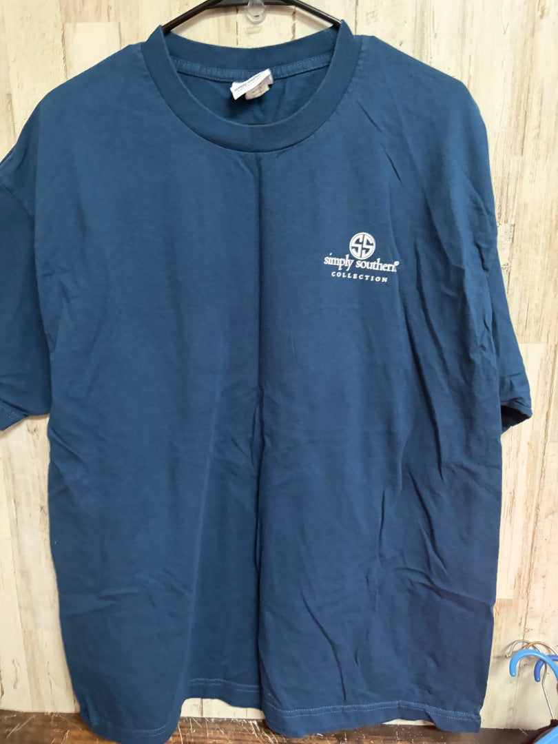 NAVY SIMPLY SOUTHERN MY ANCHOR TEE, LADIES XL
