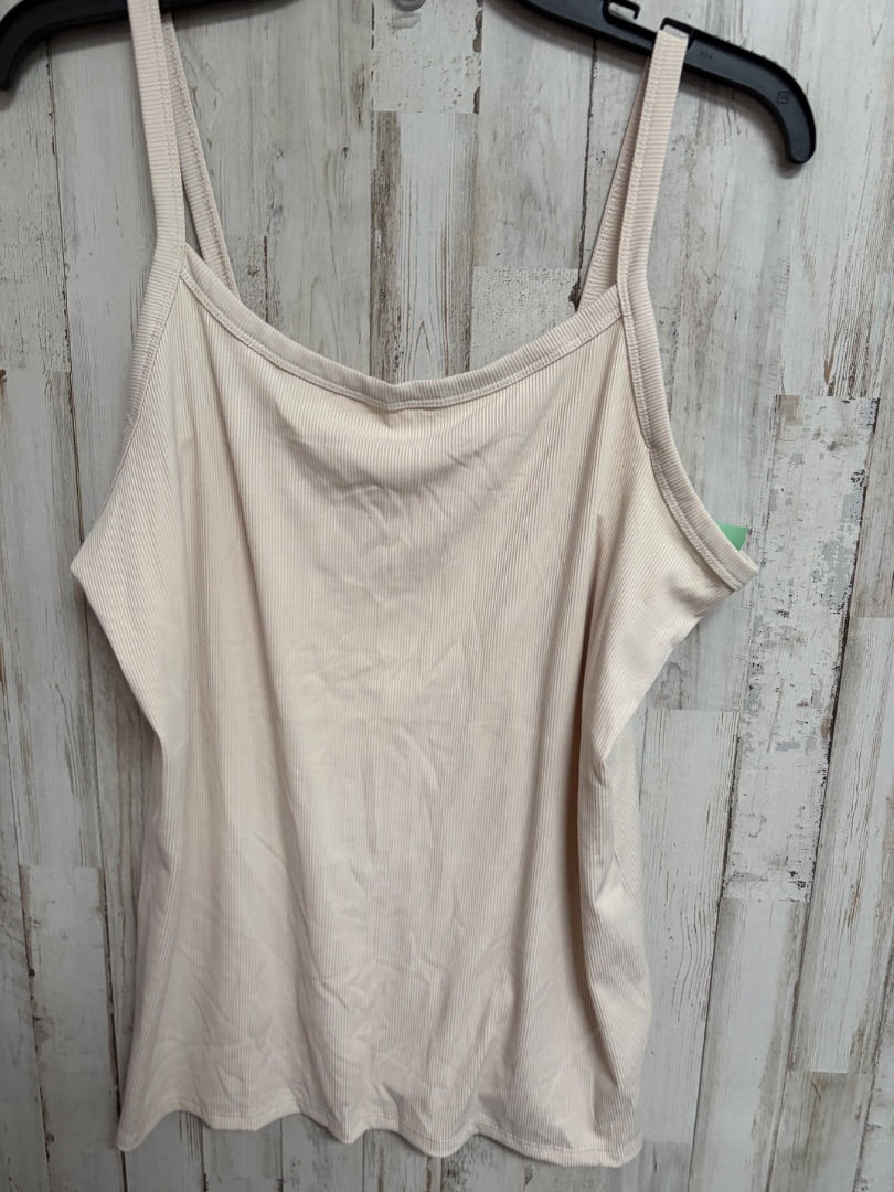 CREAM NOBO RIBBED TANK, LADIES XL