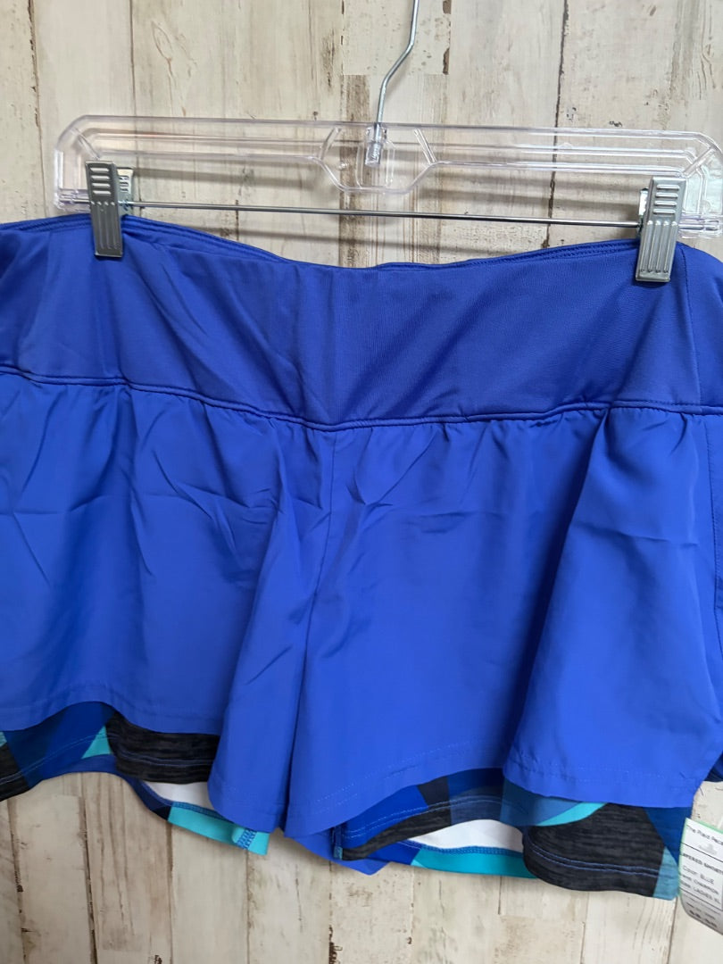 BLUE LAYERED SHORTS, LADIES XL