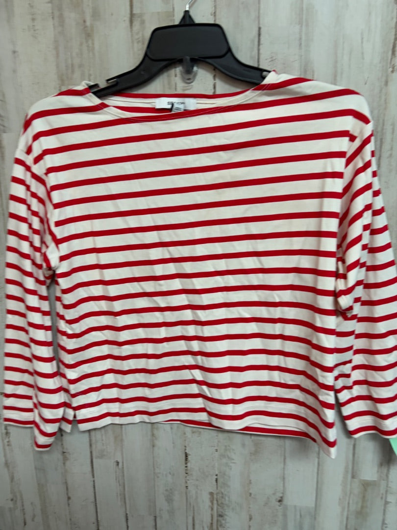 IVORY/RED SPANX STRIPE TOP, LADIES S