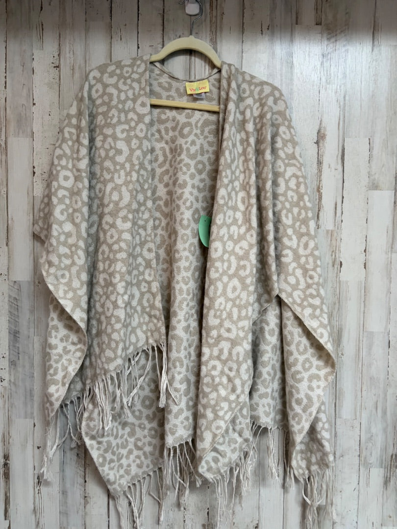 TAN VIV & LOU SOFT KNIT CHEETAH SHAWL, LADIES ONE SIZE