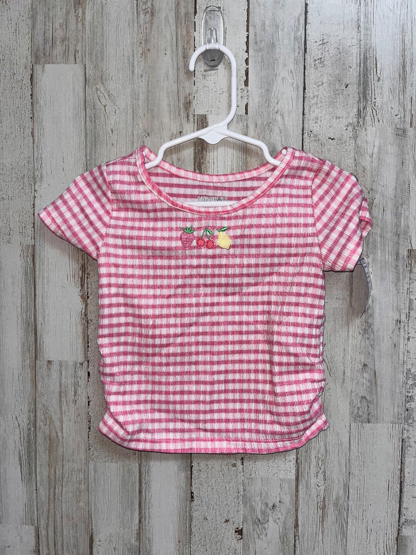 PINK GARANIMALS FRUIT GINGHAM TEE, GIRL 18M