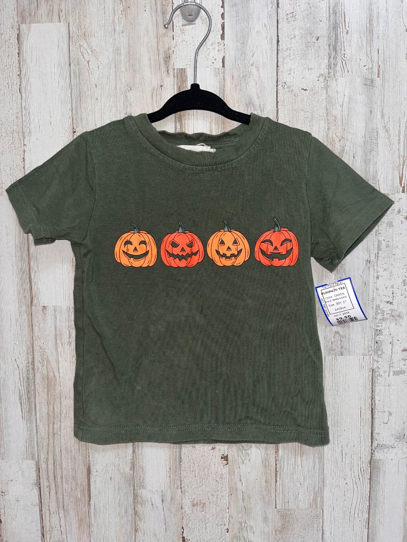 GREEN MARIE NICOLE PUMPKIN TEE, BOY 2T