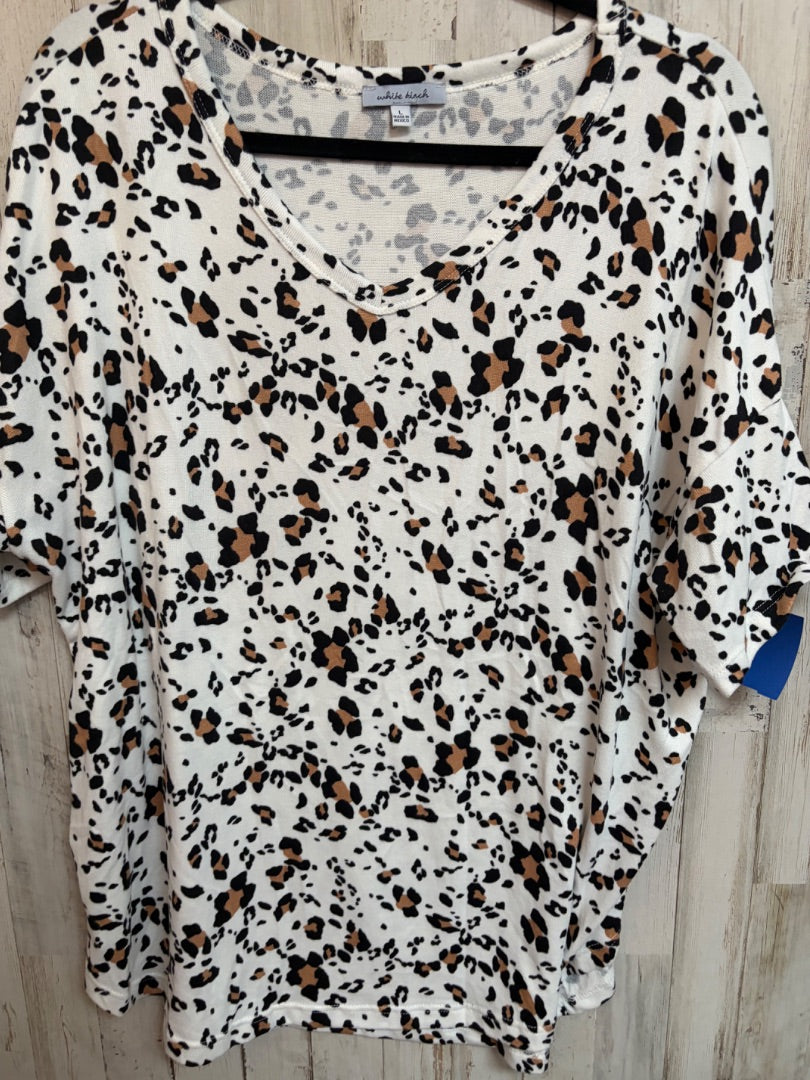 WHITE WHITE BIRCH CHEETAH TOP, LADIES L