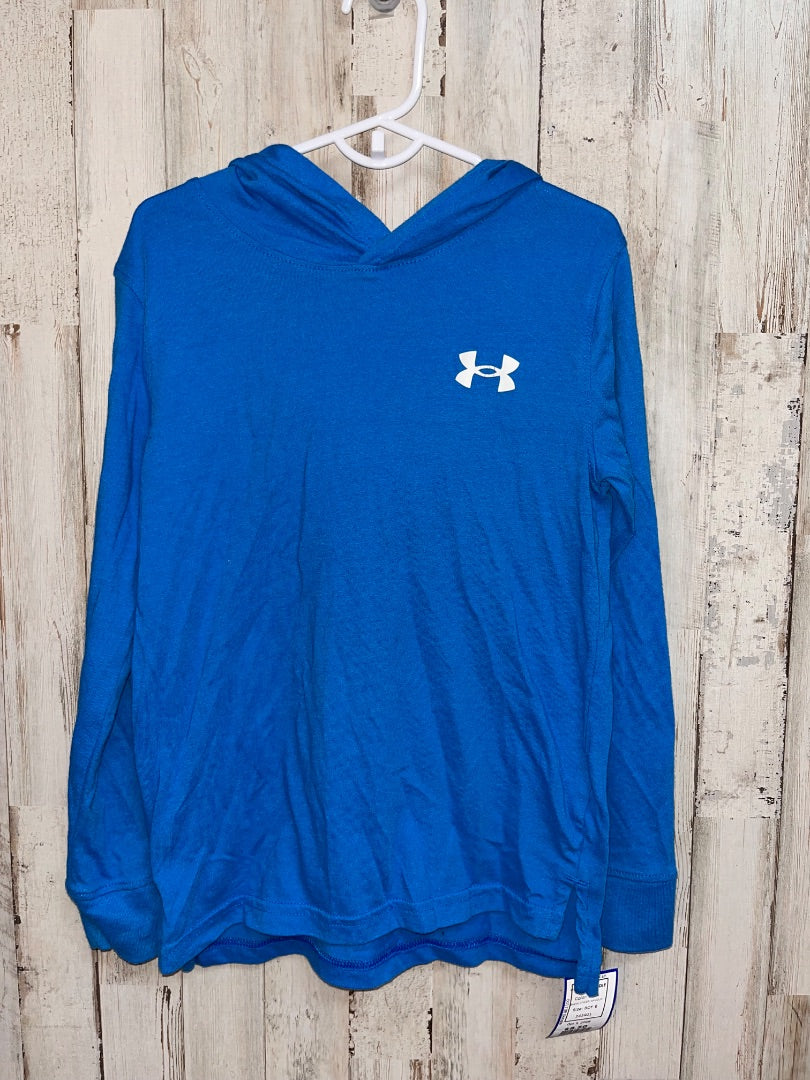 BLUE UNDER ARMOUR T SHIRT HOODIE, BOY 6