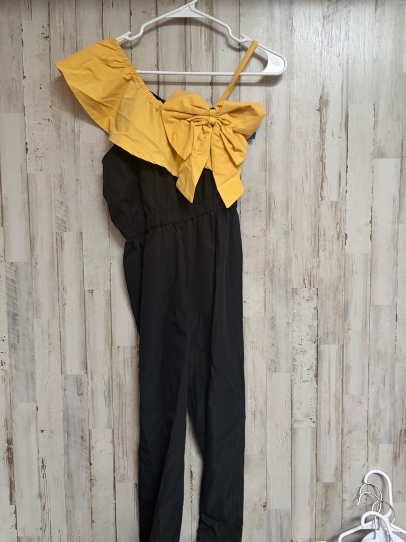 BLACK SHEIN ONE SHOULDER BOW JUMPER, GIRLS 11/12