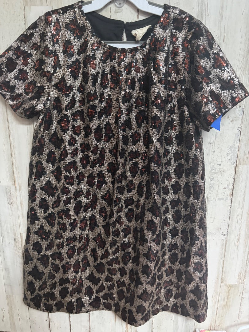 BLACK HAYDEN GIRLS SEQUIN LEOPARD DRESS, GIRLS 11/12