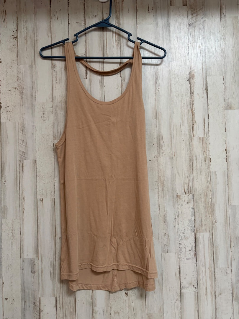 TAN MONO B OVERSIZED COTTON TANK, LADIES S