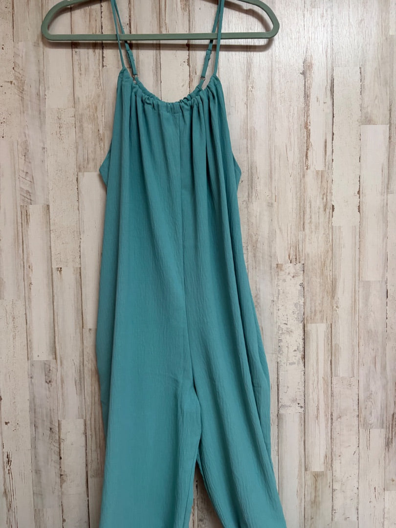 TEAL CHERISH TEXTURED ROMPER, LADIES M