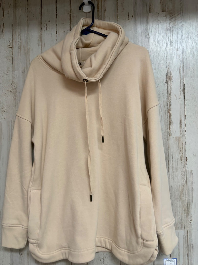 TAN MONO B COWL NECK SWEATSHIRT, LADIES M