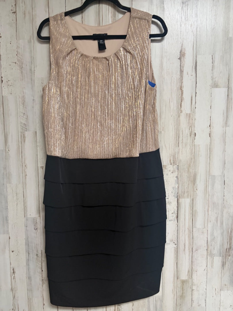 ENFOCUS BLACK/TAN SHIMMER TIER DRESS SZ 20, LADIES 2X