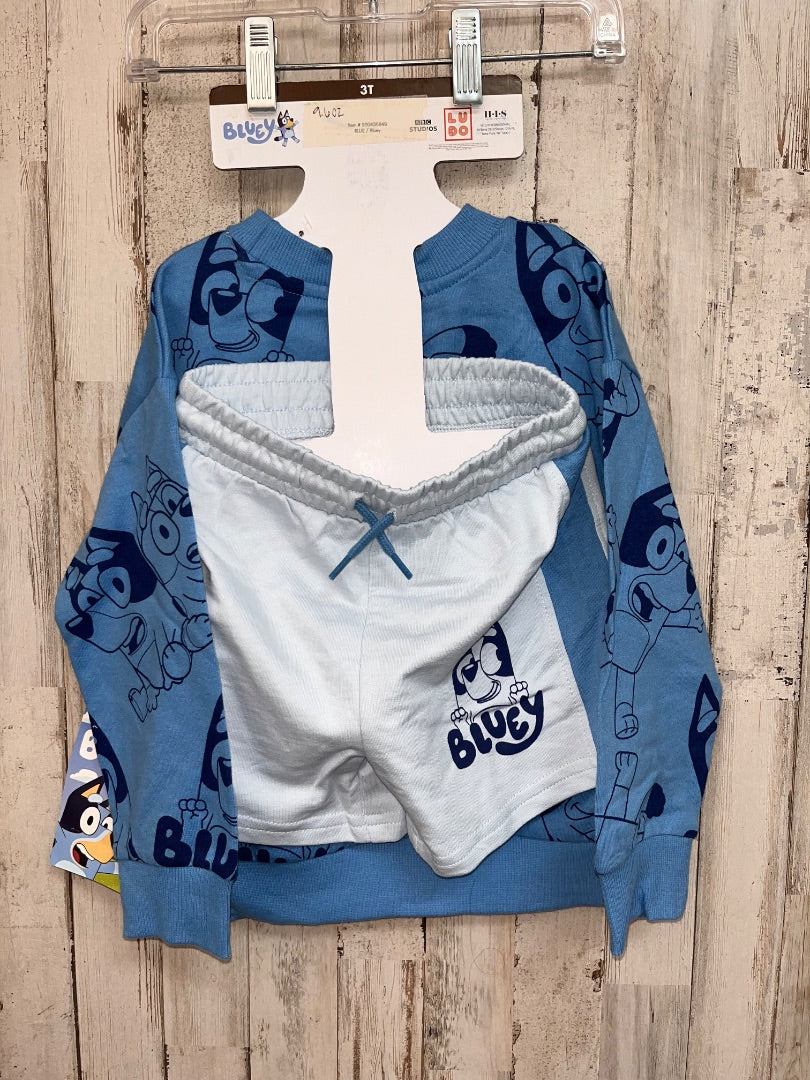 BLUE BLUEY NEW 2PC CHARACTER SET, BOY 3T