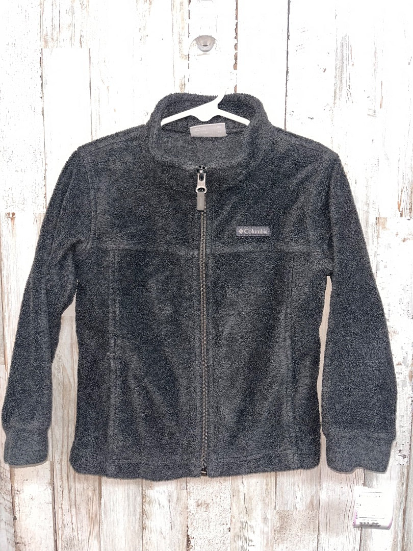 GREY COLUMBIA ZIP FLEECE JACKET, BOY 4T