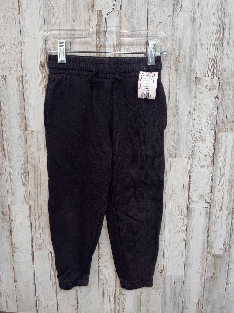 BLACK ATHLETIC WORKS COTTON JOGGERS, BOY 4/5