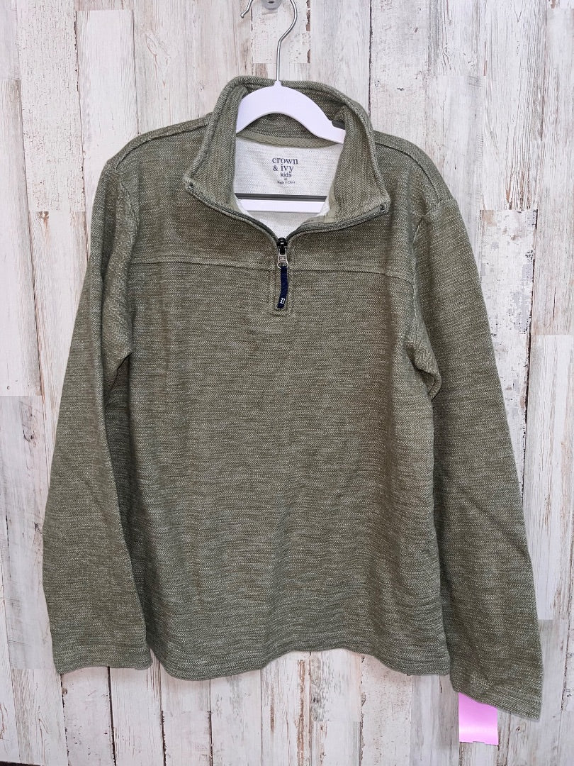 OLIVE CROWN & IVY HALF ZIP PULLOVER, BOY 8