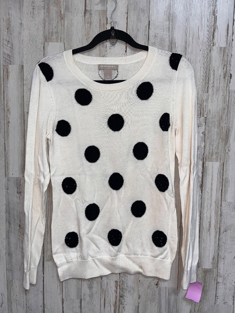 IVORY BANANA REPUBLC EMBELLISHED DOT SWEATER, LADIES S