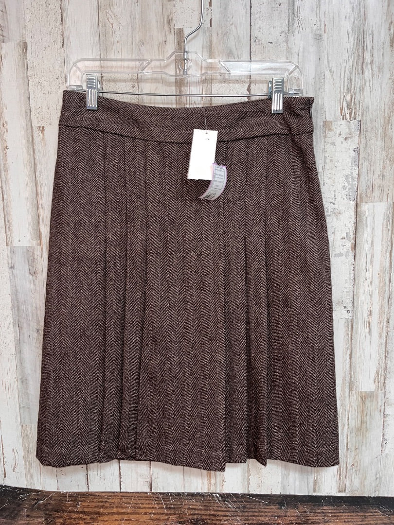 BROWN BANANA REPUBLC NEW PLEATED SKIRT SZ 4, LADIES S